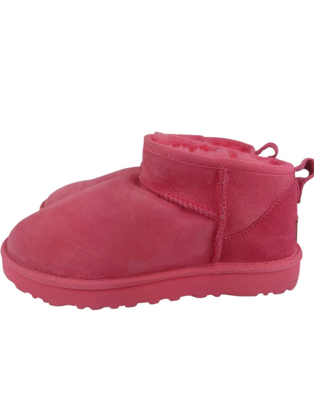 UGG Womens Size US 7 Classic Ultra Mini Boots Pink Suede 1116109 Winter